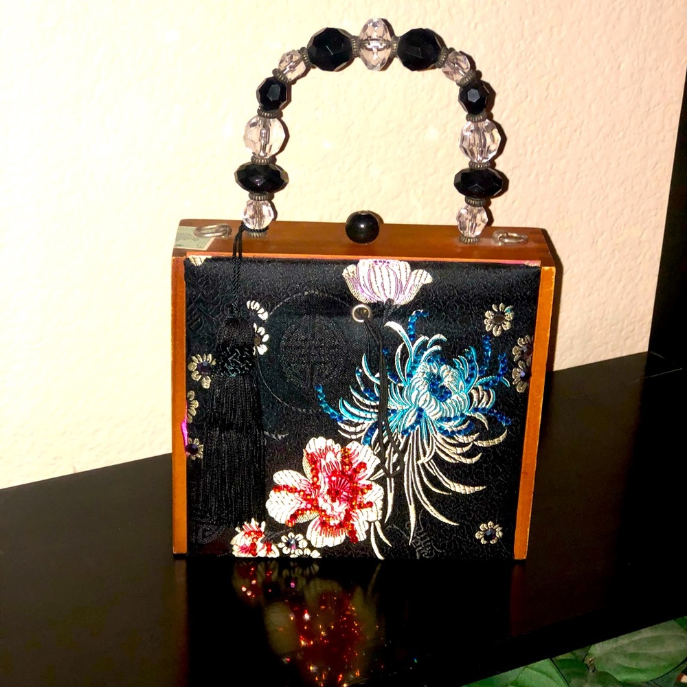 Vintage distressed cigar box purse